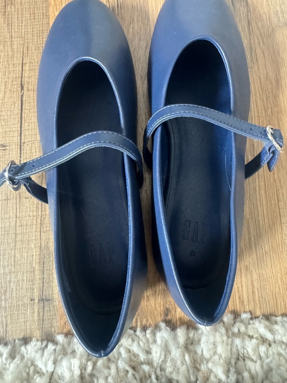 NEW Gap Navy One Strap Mary Jane Ballet Flats - Picture 3 of 4